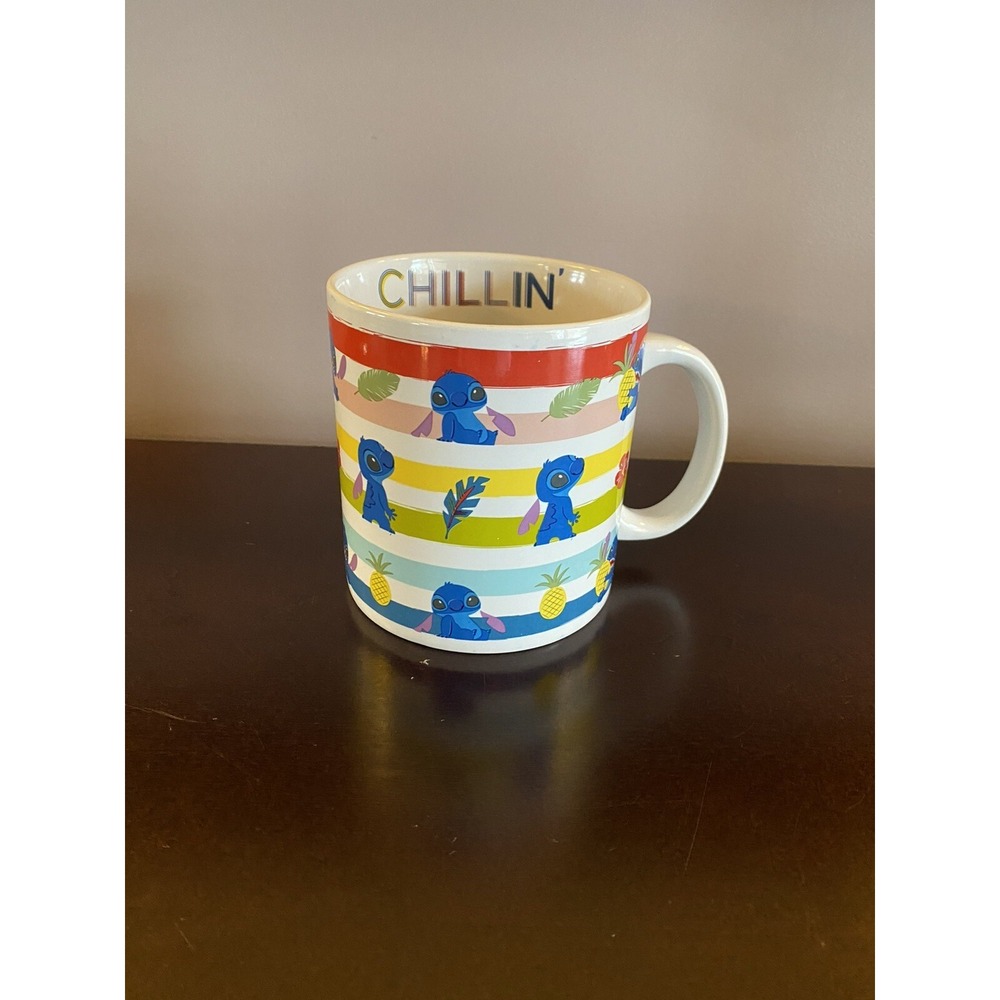 Disney LILO & Stitch Chillin Pineapple Ceramic Cup Mug Tea Coffee 20oz